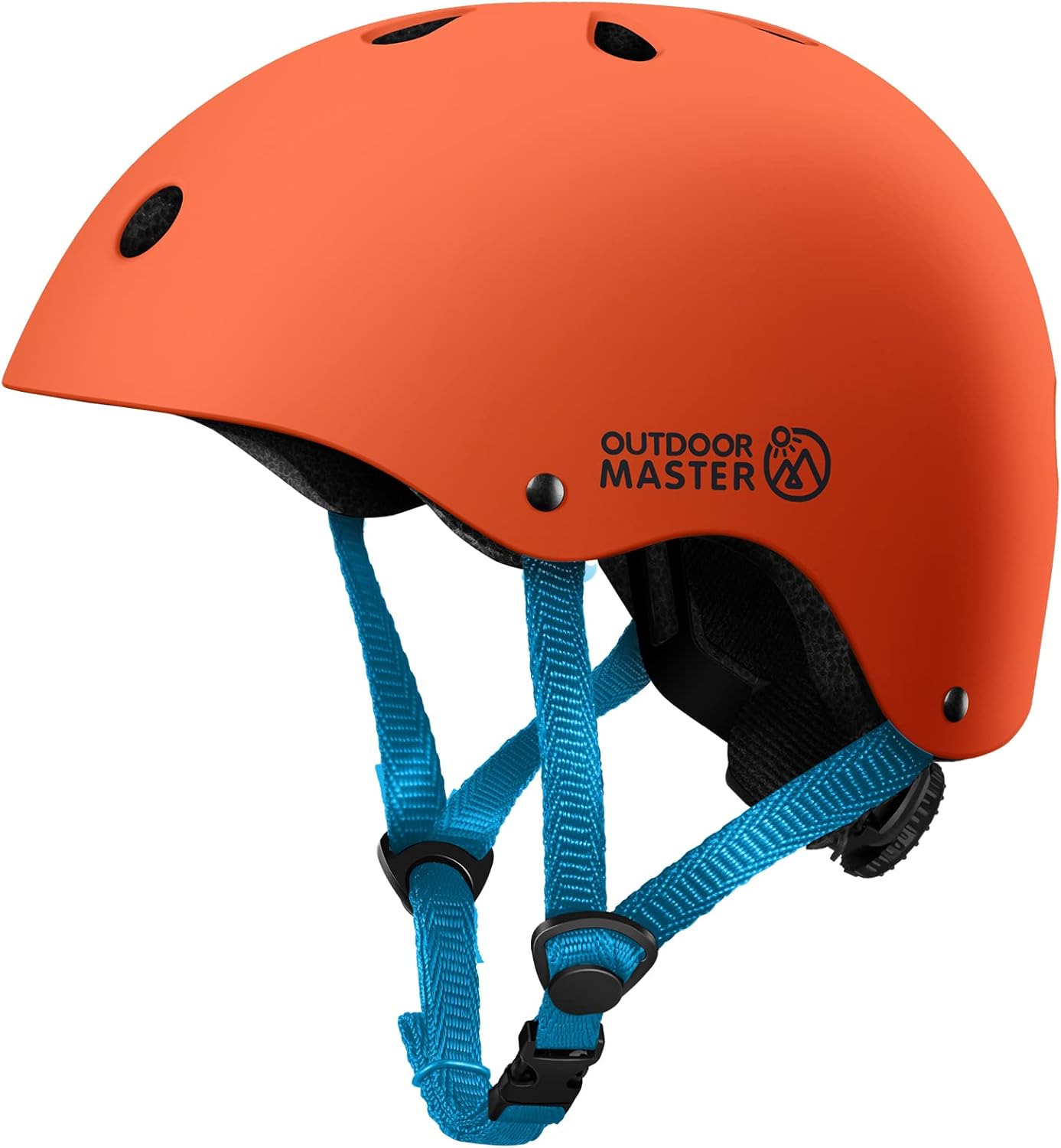 OutdoorMaster Youth & Kids Bike Helmet - Adjustable Multi-Sports Skateboard Helmet with Removable Liners for Balance Bike, Toddler Scooter, One Wheel Hoverboard-Orange-Large - Image 1