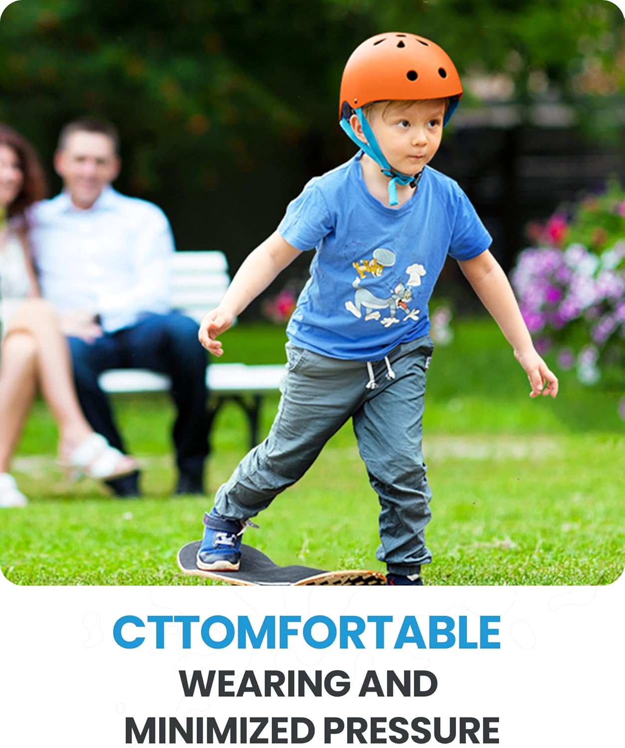 OutdoorMaster Youth & Kids Bike Helmet - Adjustable Multi-Sports Skateboard Helmet with Removable Liners for Balance Bike, Toddler Scooter, One Wheel Hoverboard-Orange-Small - Image 2