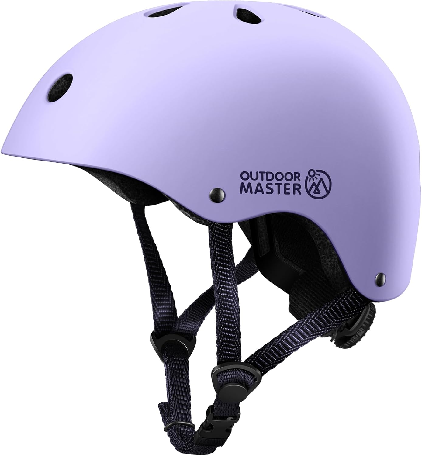 OutdoorMaster Youth & Kids Bike Helmet - Adjustable Multi-Sports Skateboard Helmet with Removable Liners for Balance Bike, Toddler Scooter, One Wheel Hoverboard-Taro purple-Large - Image 1