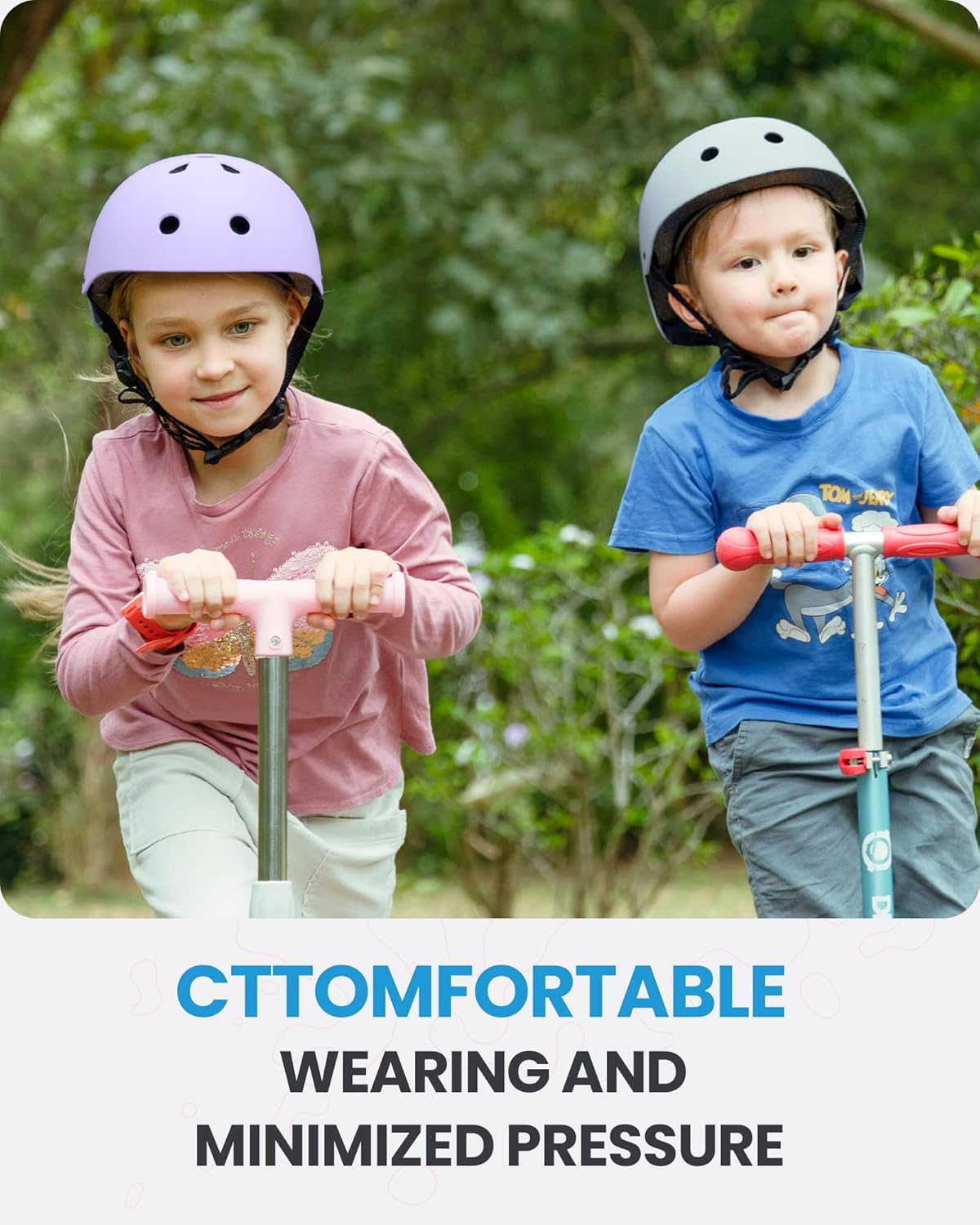 OutdoorMaster Youth & Kids Bike Helmet - Adjustable Multi-Sports Skateboard Helmet with Removable Liners for Balance Bike, Toddler Scooter, One Wheel Hoverboard-Taro purple-Large - Image 2