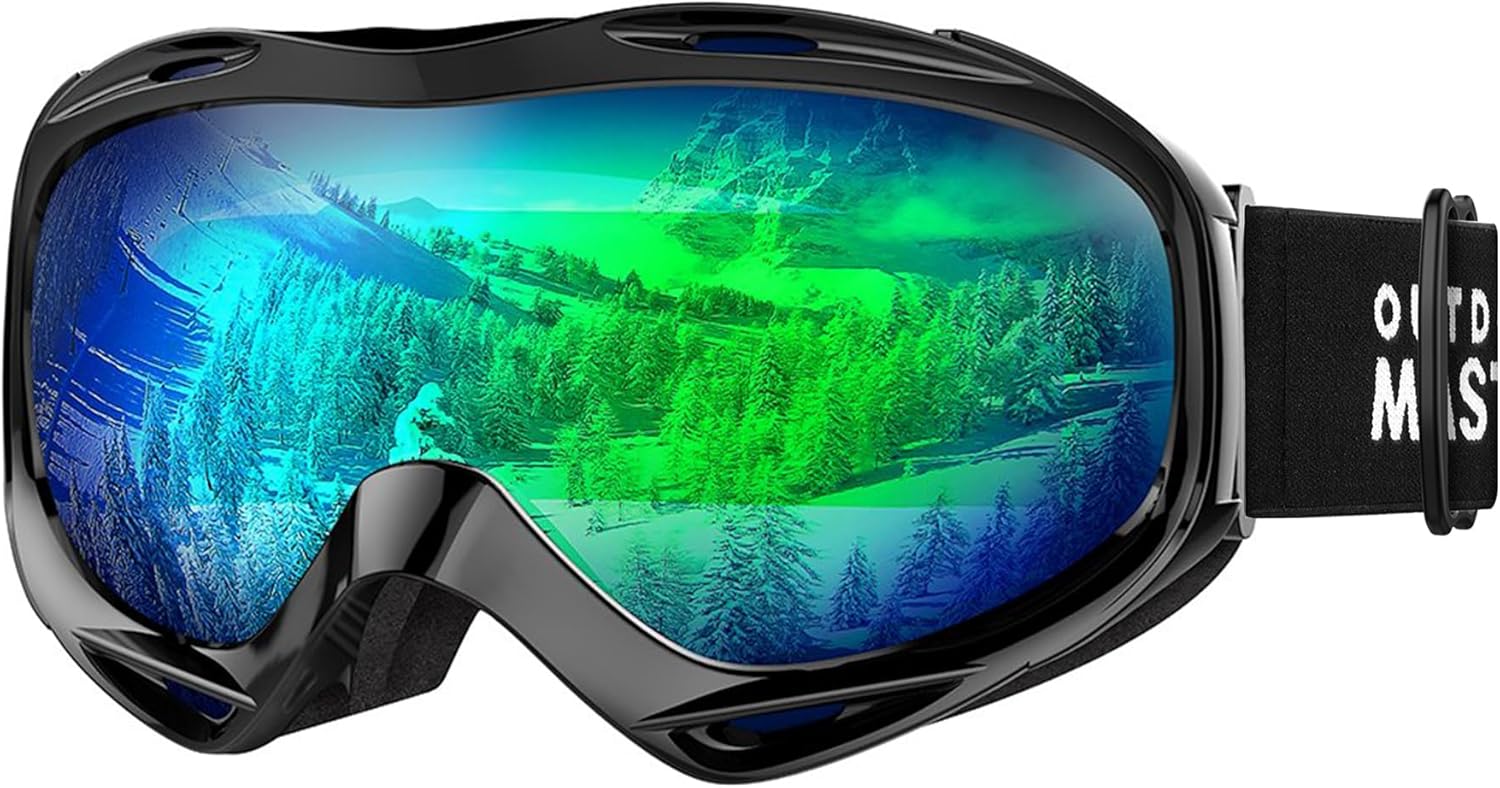 OutdoorMaster OTG Ski Goggles - Over Glasses Ski/Snowboard Goggles for Men, Women & Youth - 100% UV Protection-OM-5 - Image 1