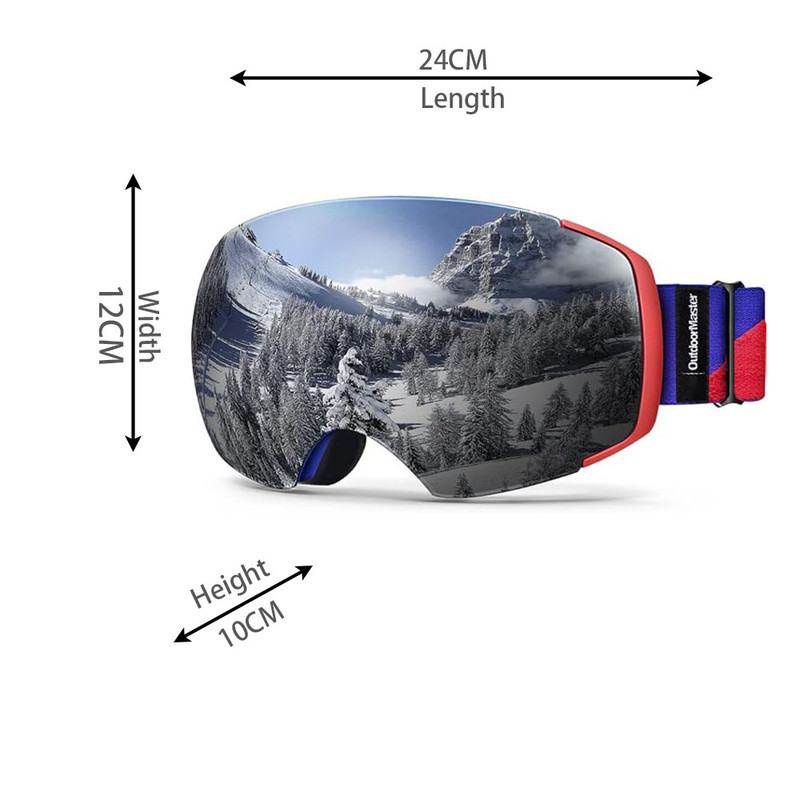 OutdoorMaster Ski Goggles PRO - Frameless, Interchangeable Lens 100% UV400 Protection Snow Goggles for Men & Women-OM-2 - Image 2