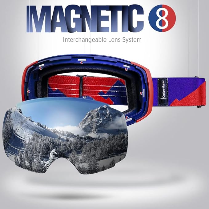 OutdoorMaster Ski Goggles PRO - Frameless, Interchangeable Lens 100% UV400 Protection Snow Goggles for Men & Women-OM-2 - Image 3
