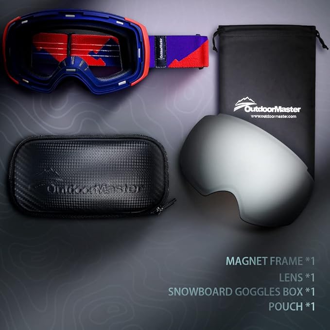 OutdoorMaster Ski Goggles PRO - Frameless, Interchangeable Lens 100% UV400 Protection Snow Goggles for Men & Women-OM-2 - Image 4
