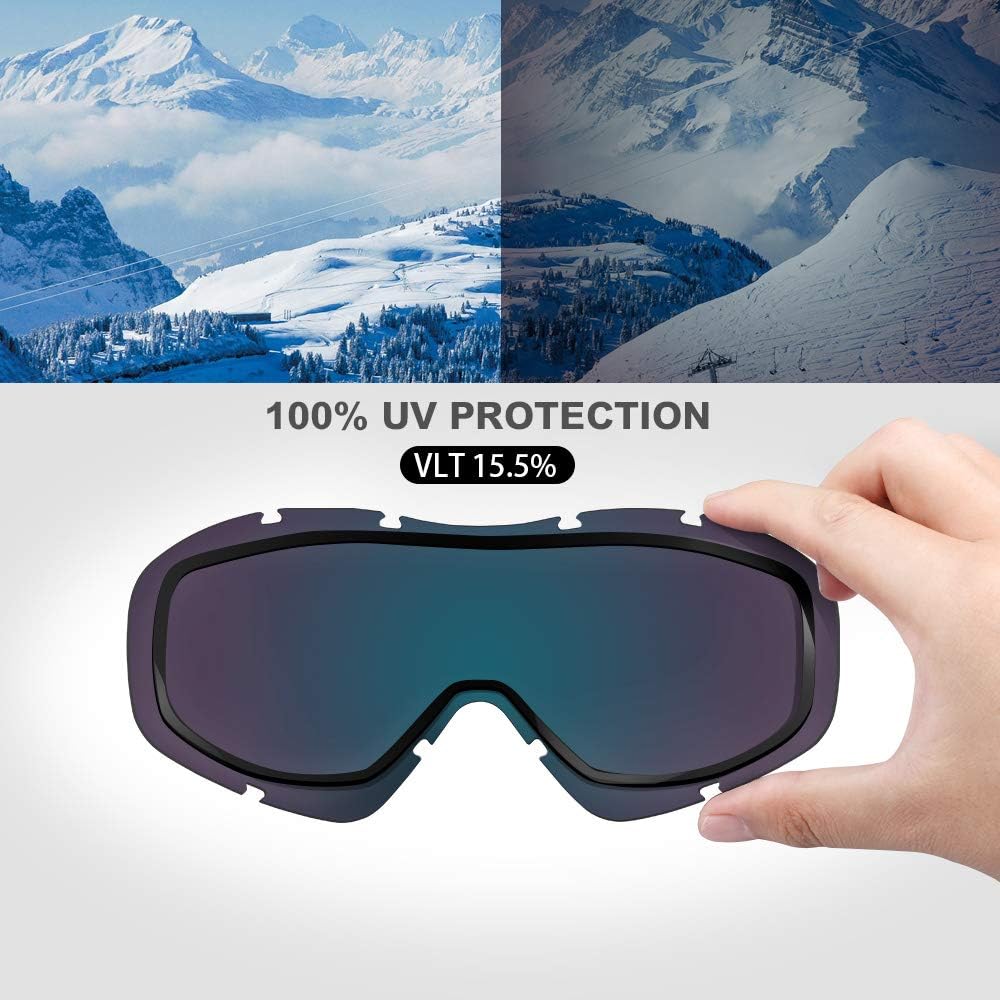 OutdoorMaster OTG Ski Goggles - Over Glasses Ski/Snowboard Goggles for Men, Women & Youth - 100% UV Protection-OM-5 - Image 4