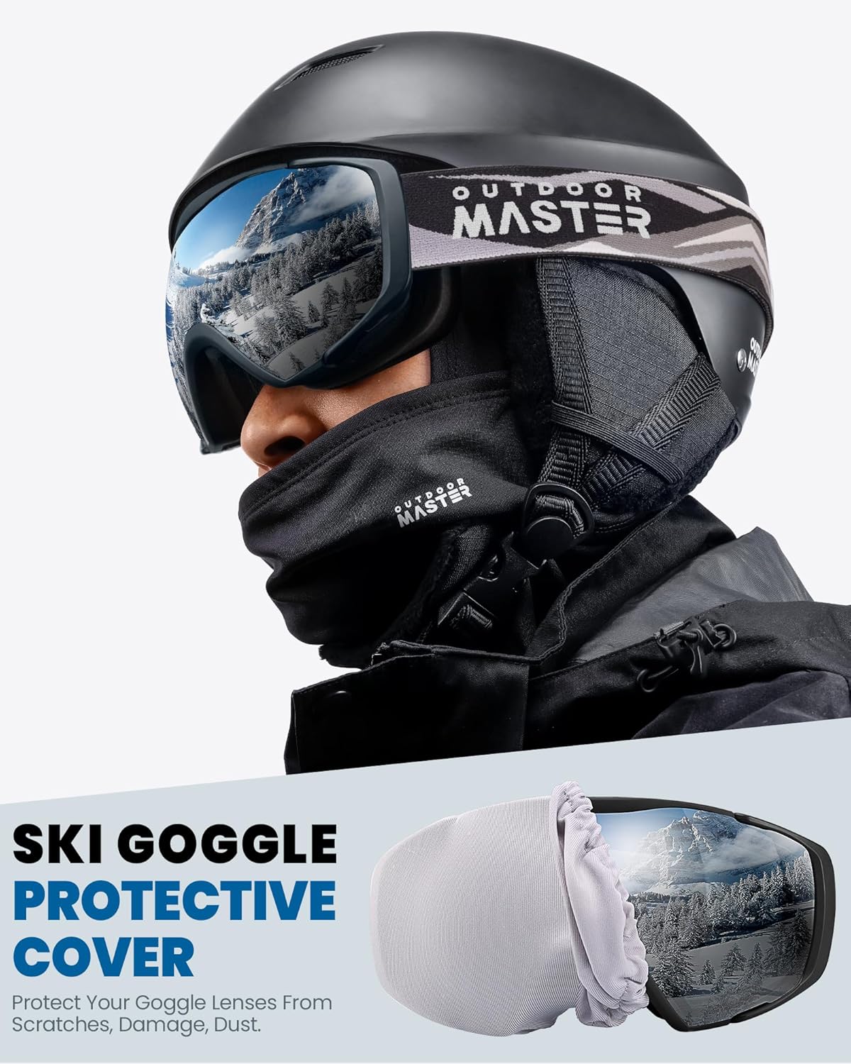 OutdoorMaster Ski Goggles with Cover Snowboard Snow Goggles OTG Anti-Fog -100% UV Protection-OM-18 - Image 7