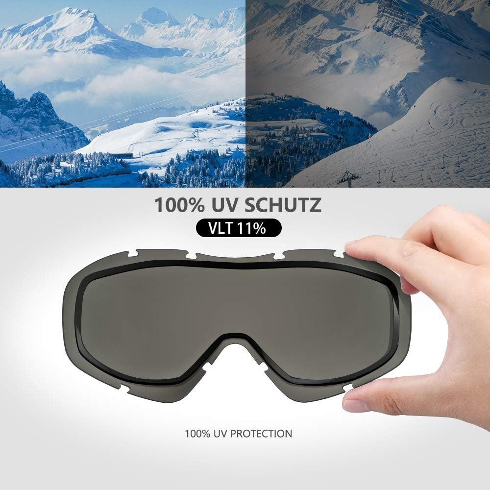 OutdoorMaster OTG Ski Goggles - Over Glasses Ski/Snowboard Goggles for Men, Women & Youth - 100% UV Protection-01VLT 10％-OM-5 - Image 3