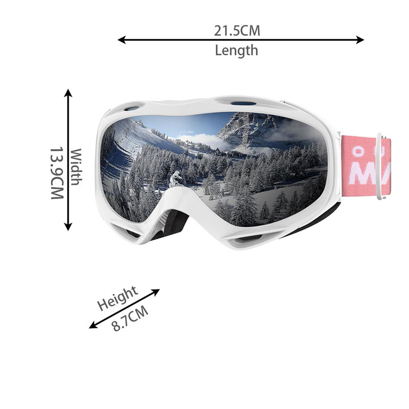 OutdoorMaster OTG Ski Goggles - Over Glasses Ski/Snowboard Goggles for Men, Women & Youth - 100% UV Protection-OM-5 - Image 2