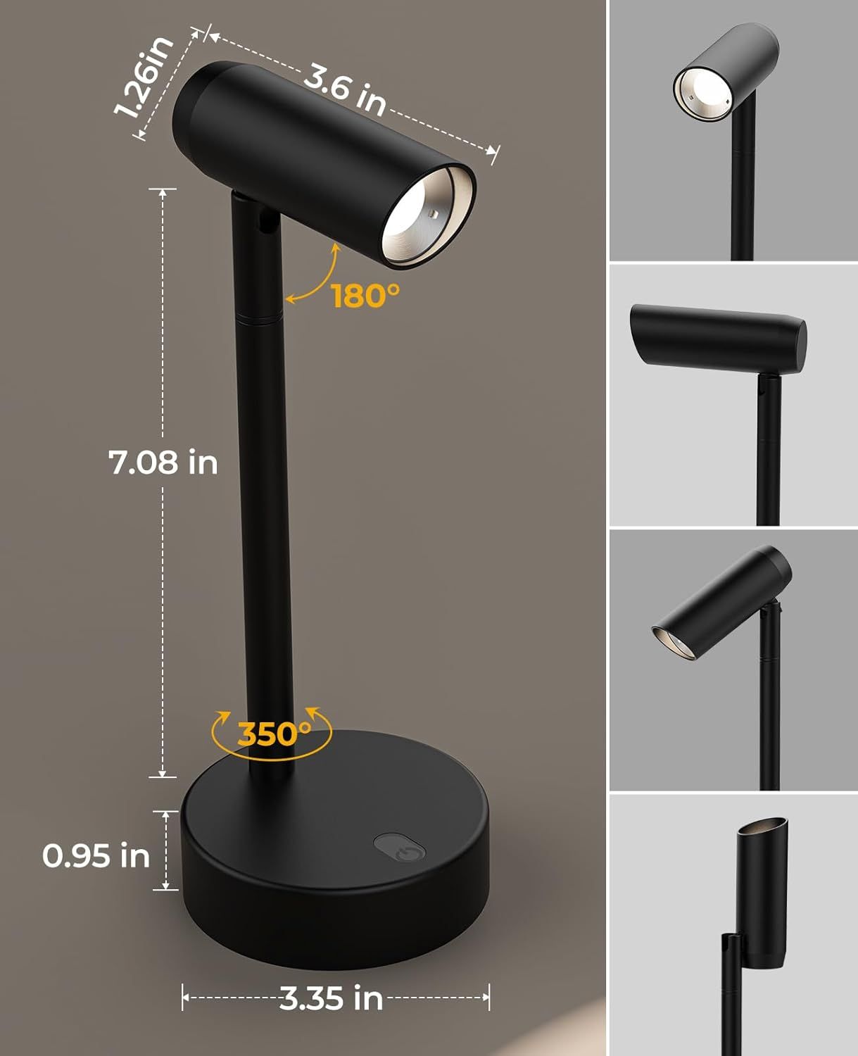 Picture Light for Wall, Battery Operated Art Light for Paintings CCT Dimmable Recharging Gallery Battery Wall Light with Remote Control for Living Room Gallery Dartboard Art Bathroom 2PCS - Image 7
