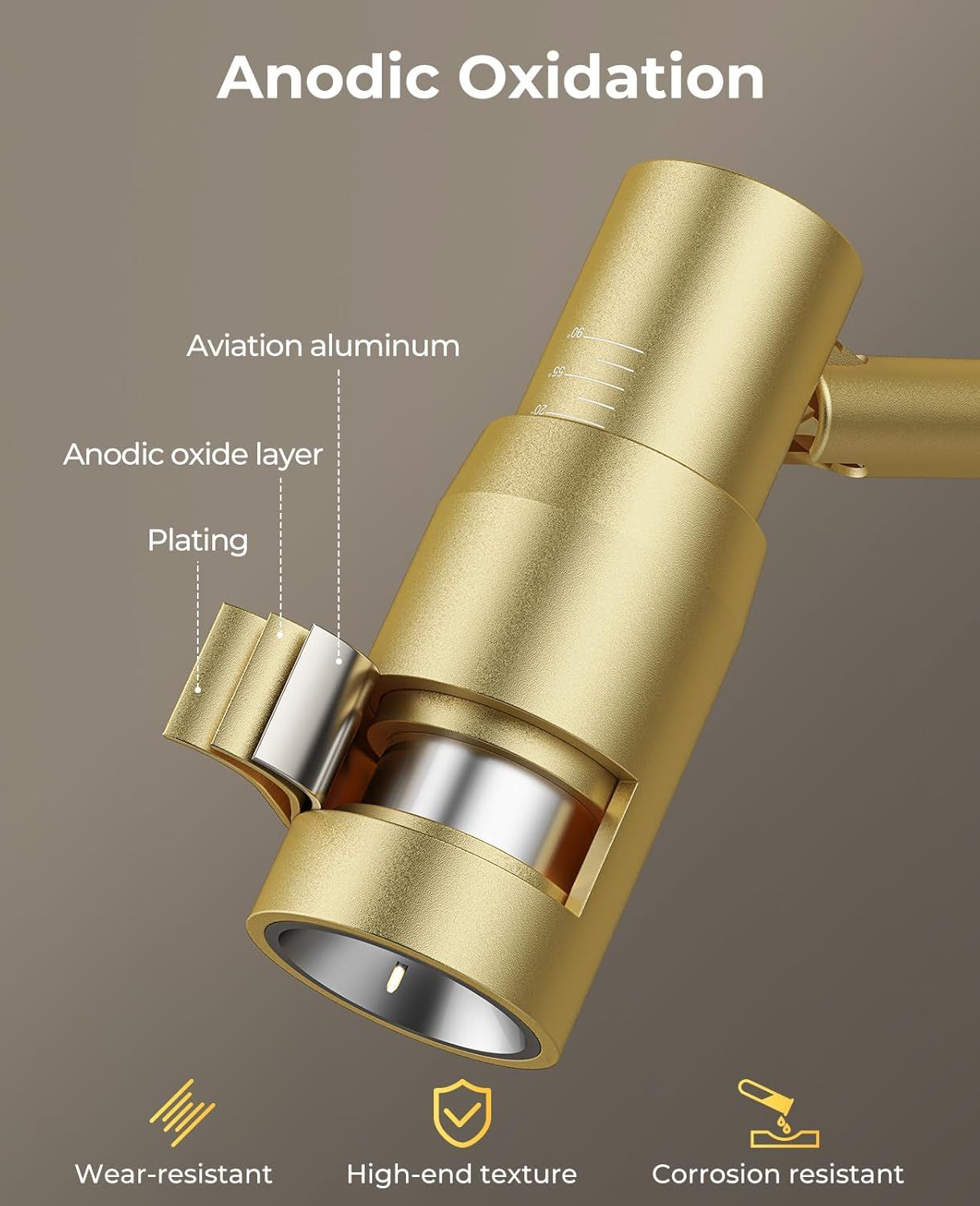 Spot Lights Indoor, Rechargeable Picture Light with Remote, Dimmable CCT Spotlight for Wall Art, 6000mAh Battery Uplights Indoor with Timer for Plant Artwork Painting Sofa Corner Light Gold - Image 3