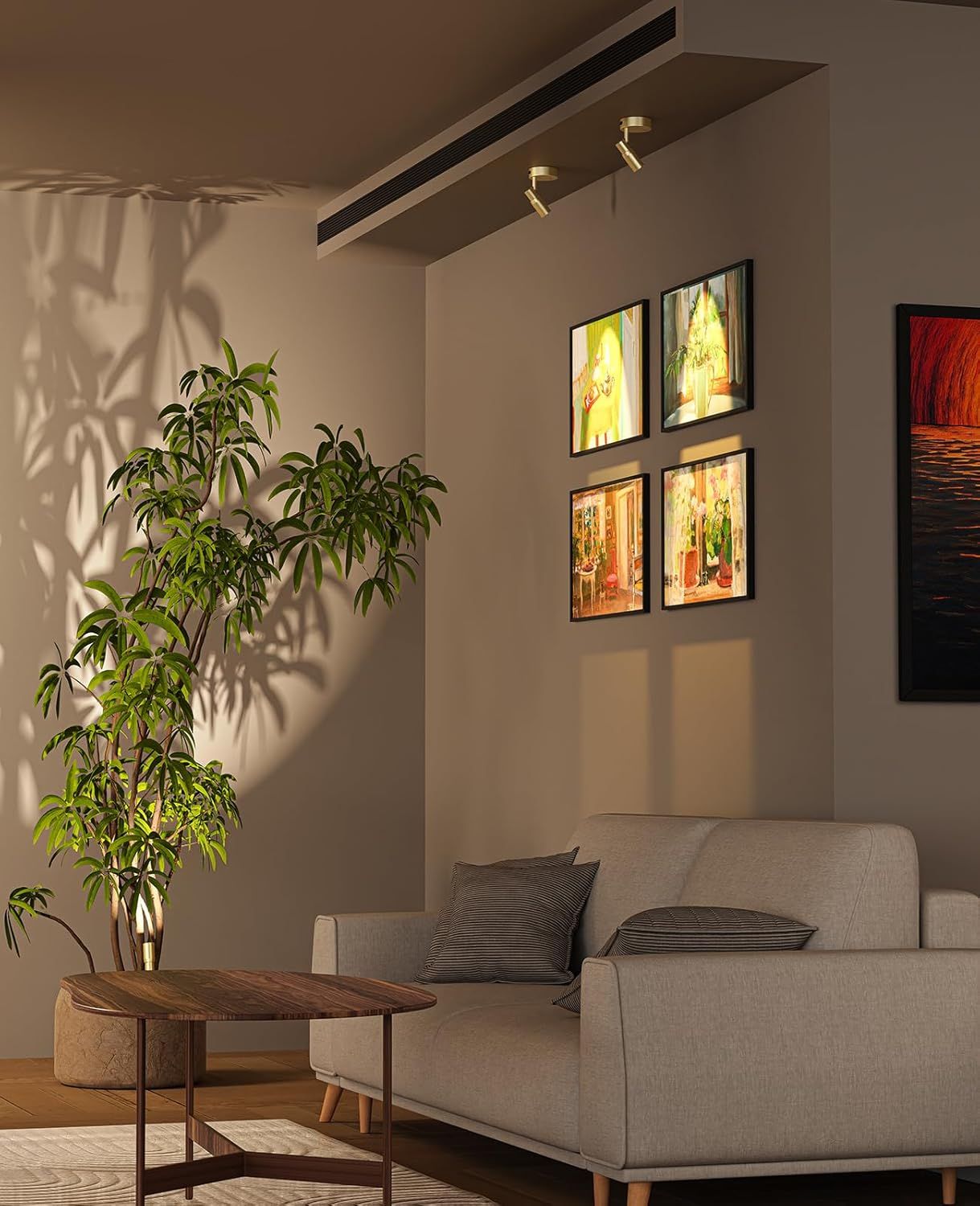 Spot Lights Indoor, Rechargeable Picture Light with Remote, Dimmable CCT Spotlight for Wall Art, 6000mAh Battery Uplights Indoor with Timer for Plant Artwork Painting Sofa Corner Light Gold - Image 7
