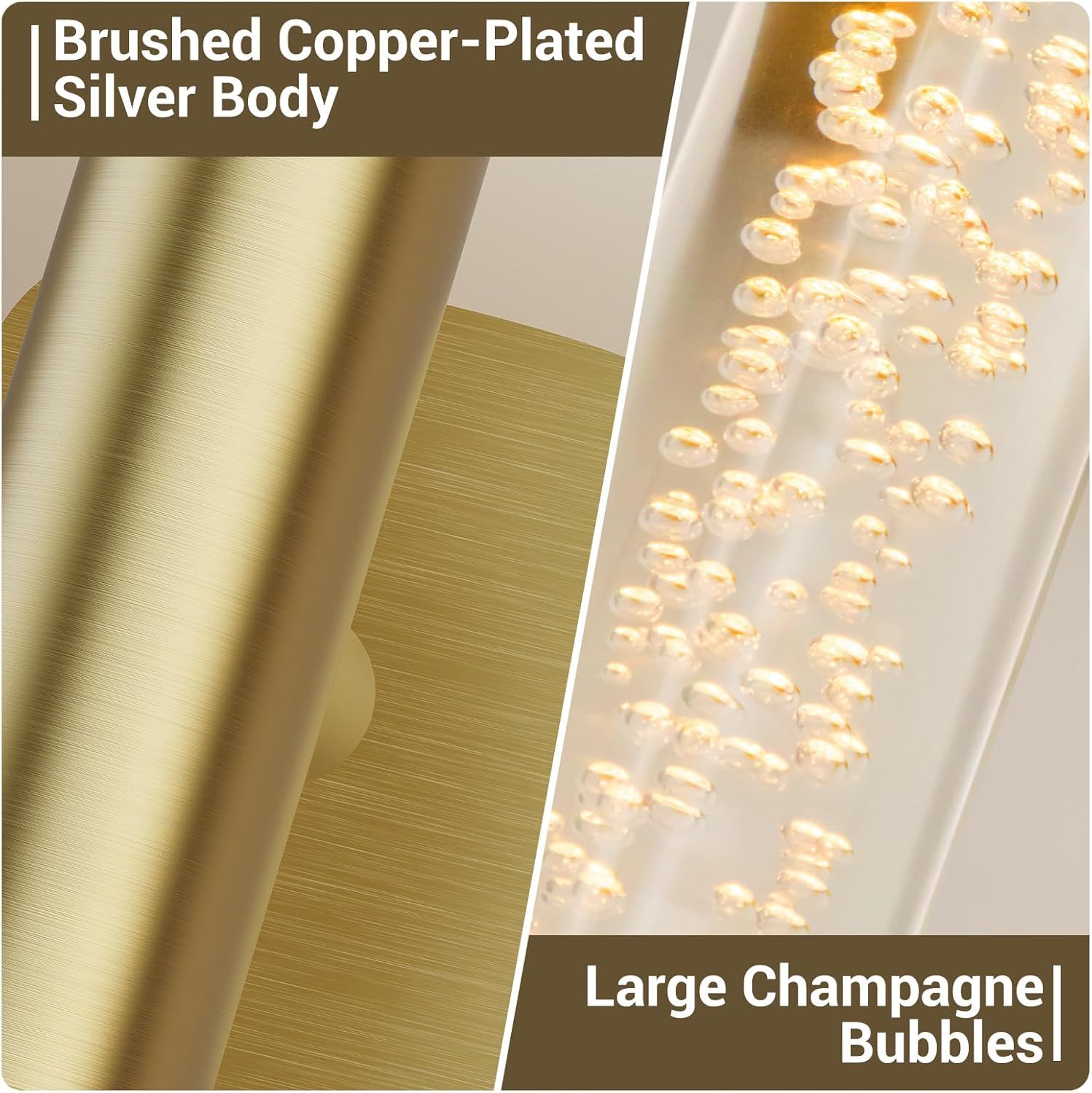 Gold Battery Operated Wall Sconce Set of 2, Rechargeable Wireless Wall Lights with Remote and Touch, 360° Rotatable Sconces Wall Decor for Bedroom Living Room (23.62 Inch, 2-Pack) - Image 5
