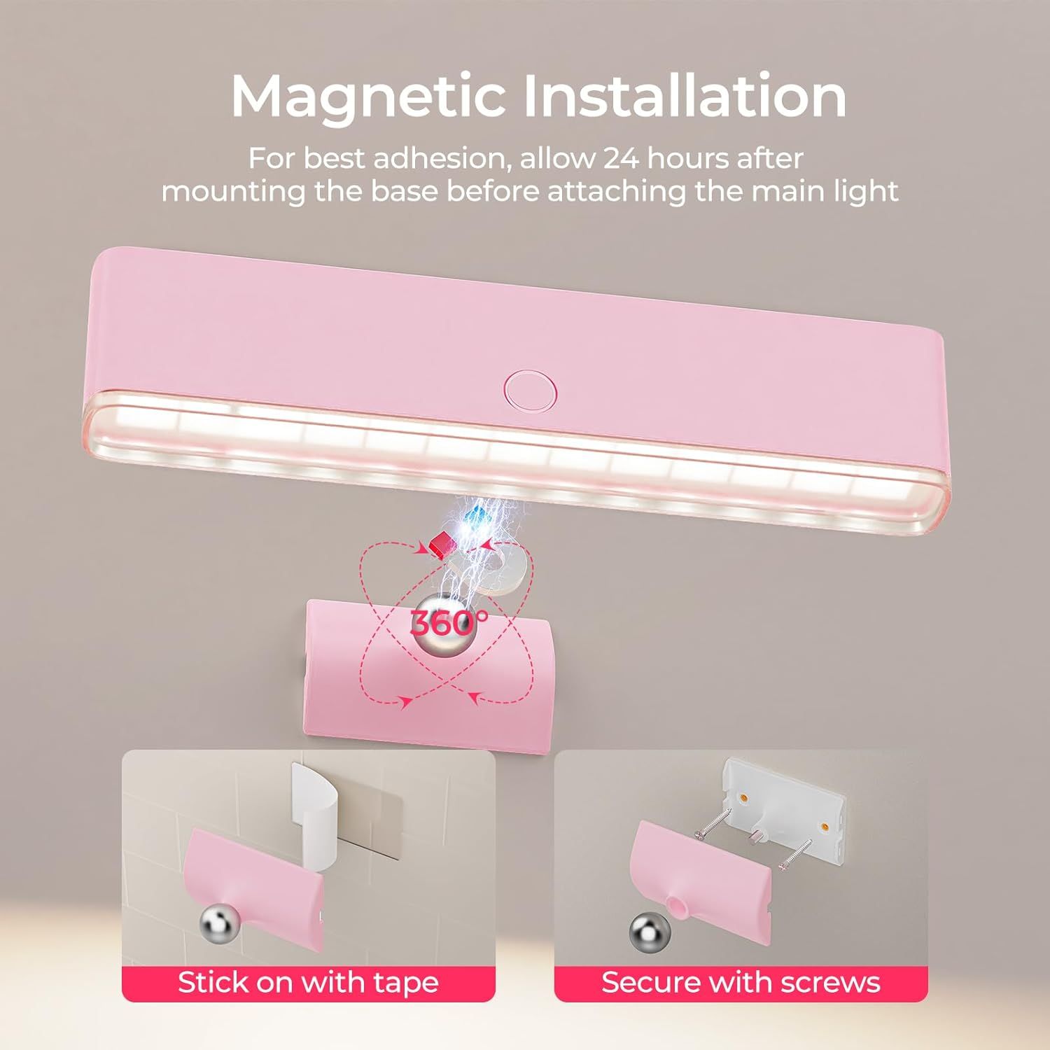 Wireless Vanity Lights for Mirror Set of 2-4000mAh Rechargeable Stick On Makeup Light with CCT Modes & Dimmable Brightness, Cordless Light for Mirror, Vanity, Bathroom, Renter Friendly - Image 7