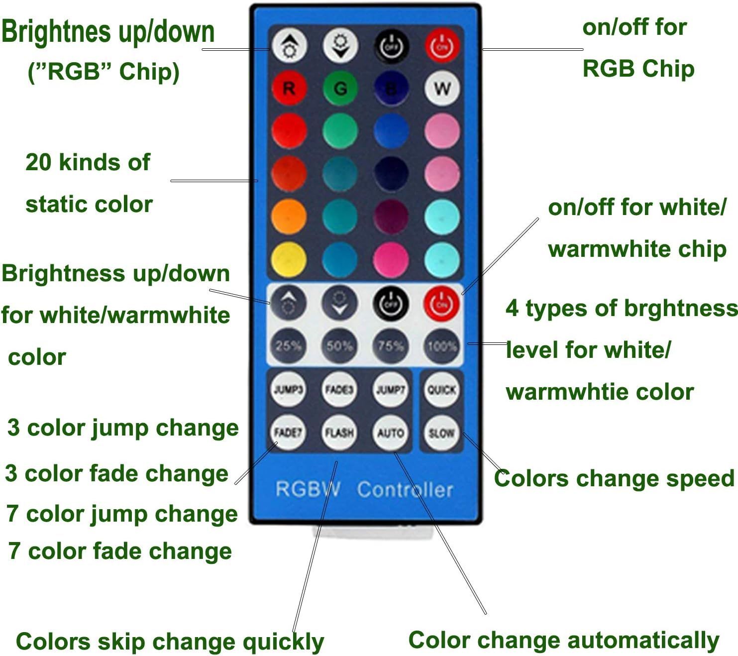 RGBWW RGB + Warm White Color Changing Christmas Xmas Under Cabinet LED Lights Kit IR Remote Puck Lights for Kitchen Counter Shelf Furniture Ambiance Lighting (RGBWW, 4 Lights, 12W) - Image 3