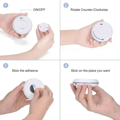 USB Rechangeable RGBW LED Cabinet Light Puck Lights 16Colors Timmer Remote Control 6 Pack - Image 2