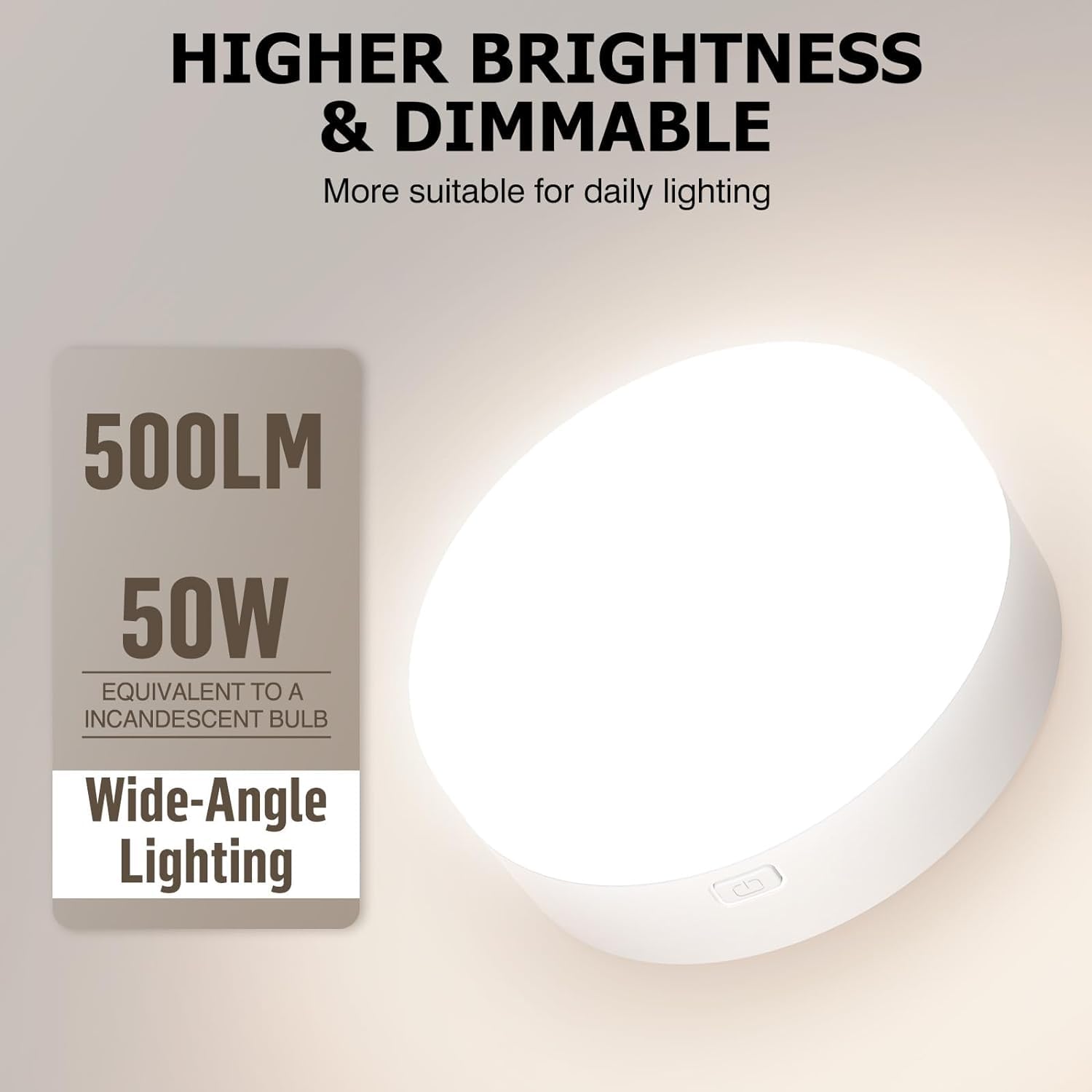 Battery Operated Light Bulbs, 5000mAh Rechargeable Light Bulb Set of 2 with Remote, 3 Colors 10 Levels Dimmable Fabric Wireless Sconces Light Bulb with Timer for Bedroom Living Room - Image 2