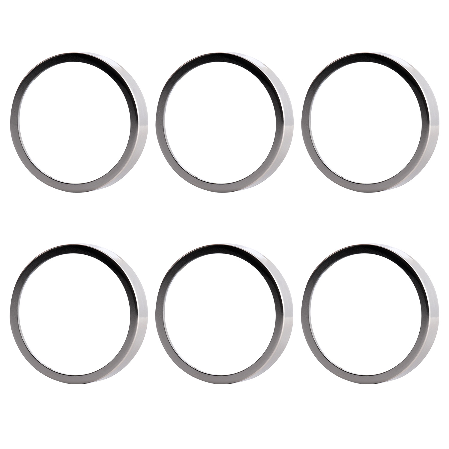 6 Pack GU10/MR16 Bulb Decorative Trim Rings, Heat Insulation Anti-Scald Protective Rings for Track Lighting, Snap-On Spring-Loaded Design (Brushed Nickel) - Image 2