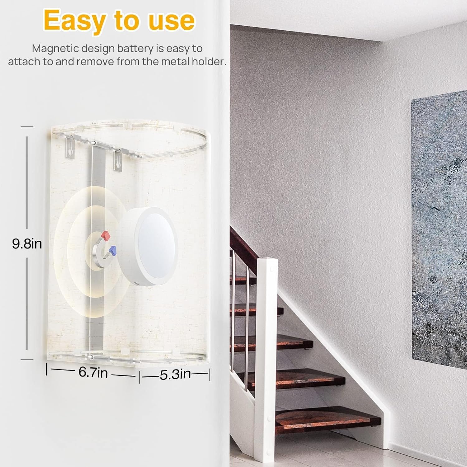 Wall Lights Set of 2, Battery Operated Fabric Sconce with Remote, LED Lamps in RGB+Warm White, Dimmable Timer for Bedroom and Living Room Lighting - Image 5