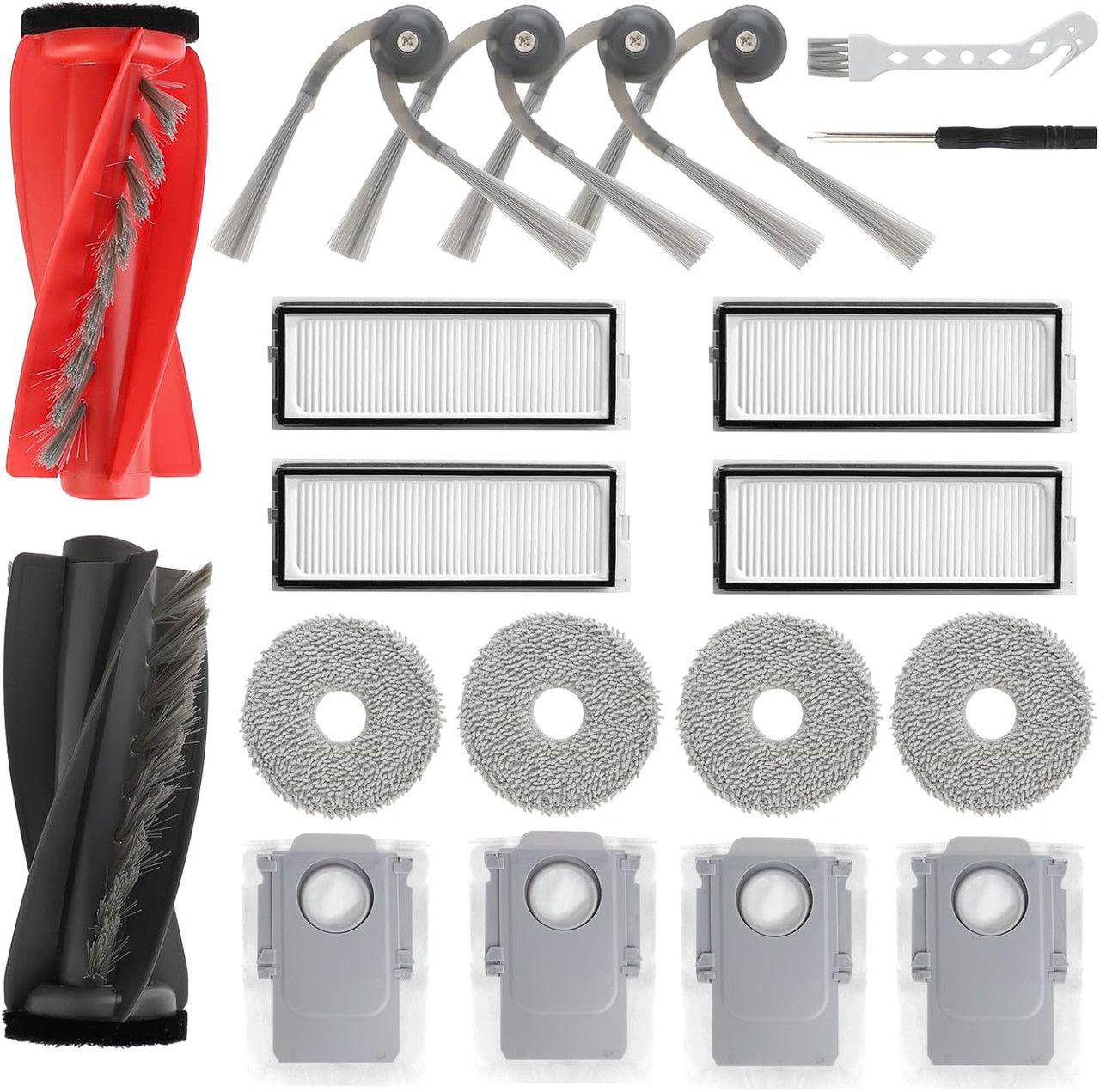 18 PCS Accessories for Roborock Qrevo Curv Robot Vacuum Cleaner - Image 1