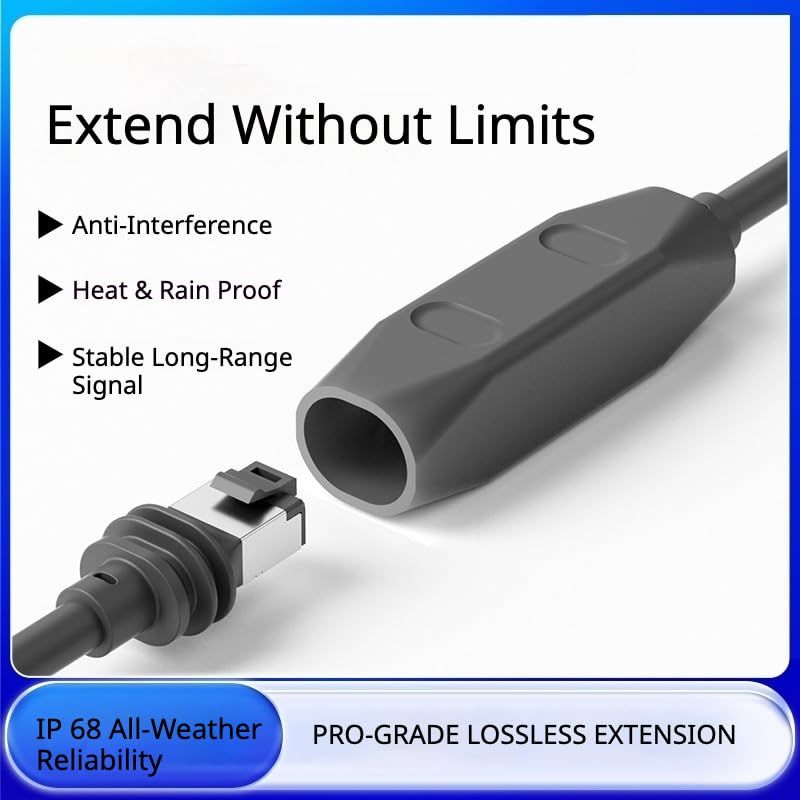 Starlink Cable Coupler for Starlink Gen 3, IP68 Waterproof Connector,Extension to RJ45 Cable Compatible for Starlink Ethernet Adapter Gen 3/Mini Dish and Router,Support Cat6 Cable - Image 7