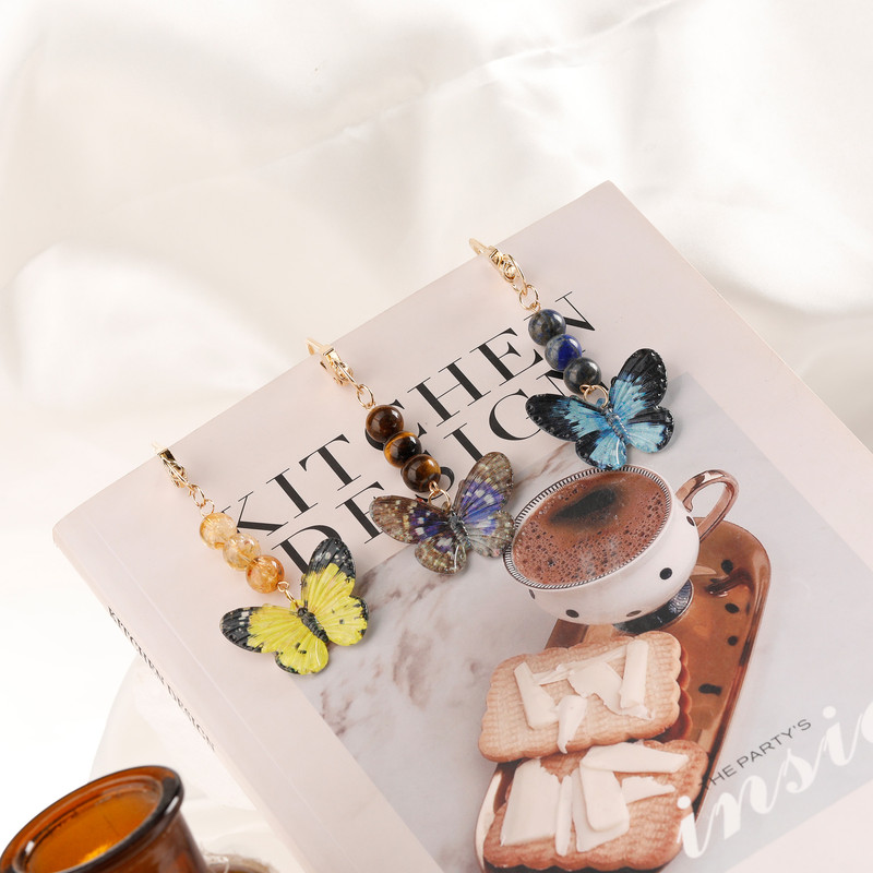 Crystal Butterfly Keychain Set,Amazonite - Image 2