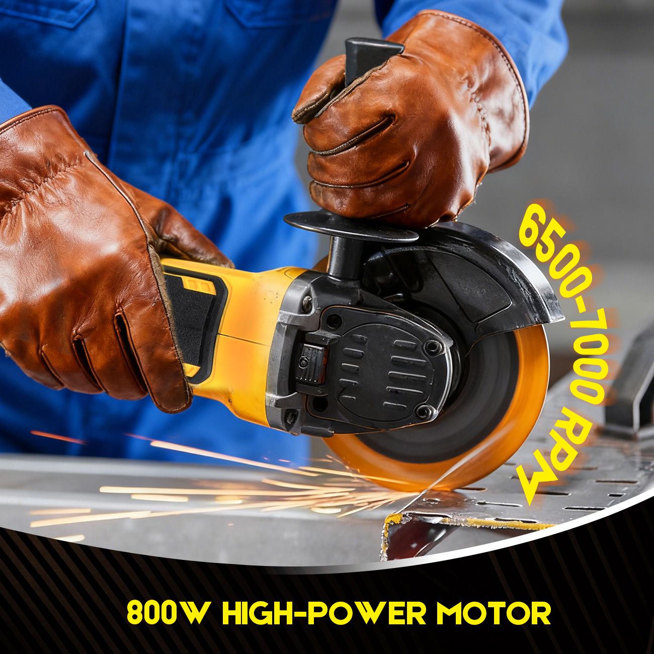Cordless Angle Grinder 4-1/2 inch for Makita 18V MAX Battery, Grinder Tool, Power Electric Grinders, Brushless Motor for Cutting, Griding, Polishing - Image 3