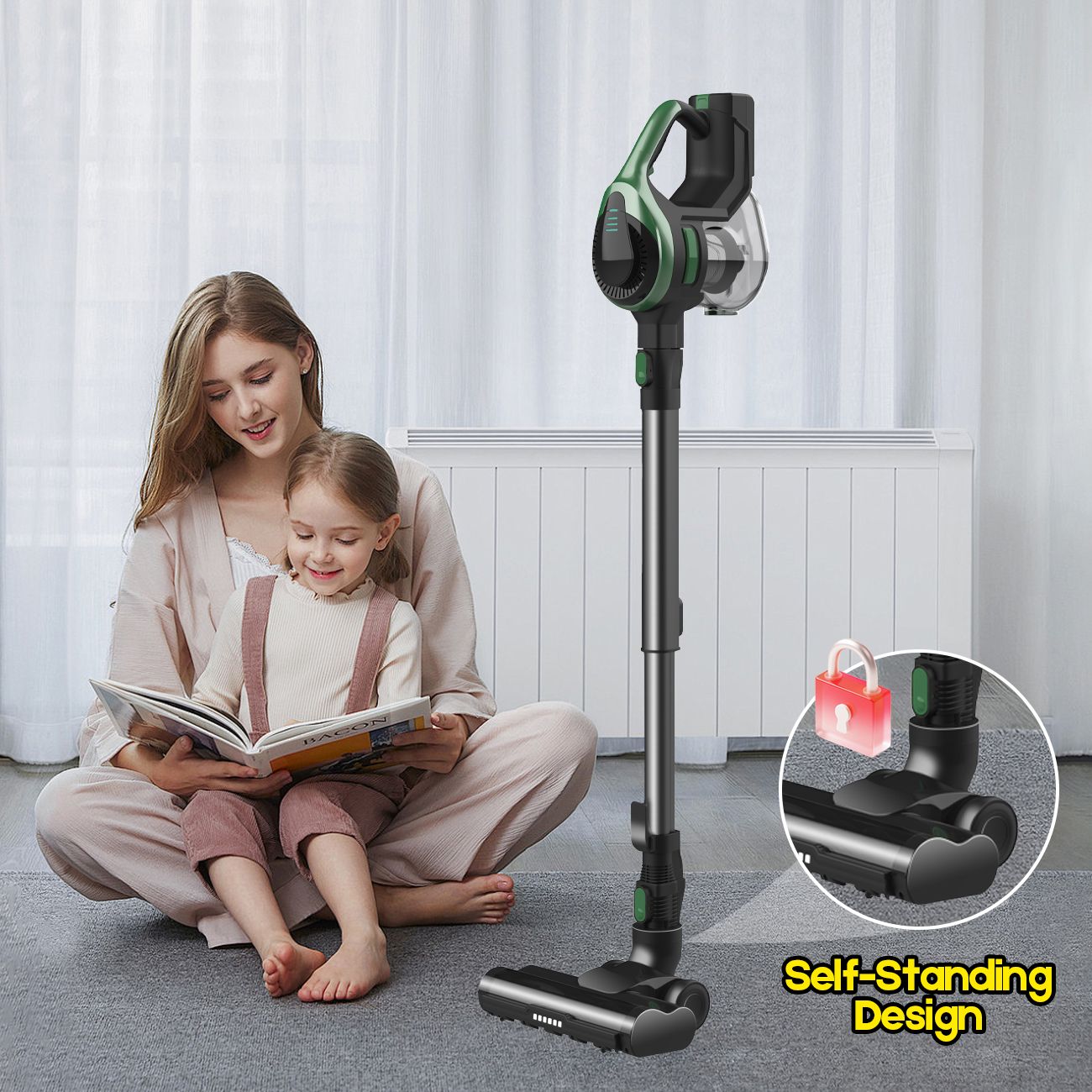 46Kpa Strong Suction, Lightweight Handheld Vacuum Cleaner,  2500mAh Removable Battery with Wall Charger for Home, Hard Floors, Blankets And Pet Hair. - Image 3