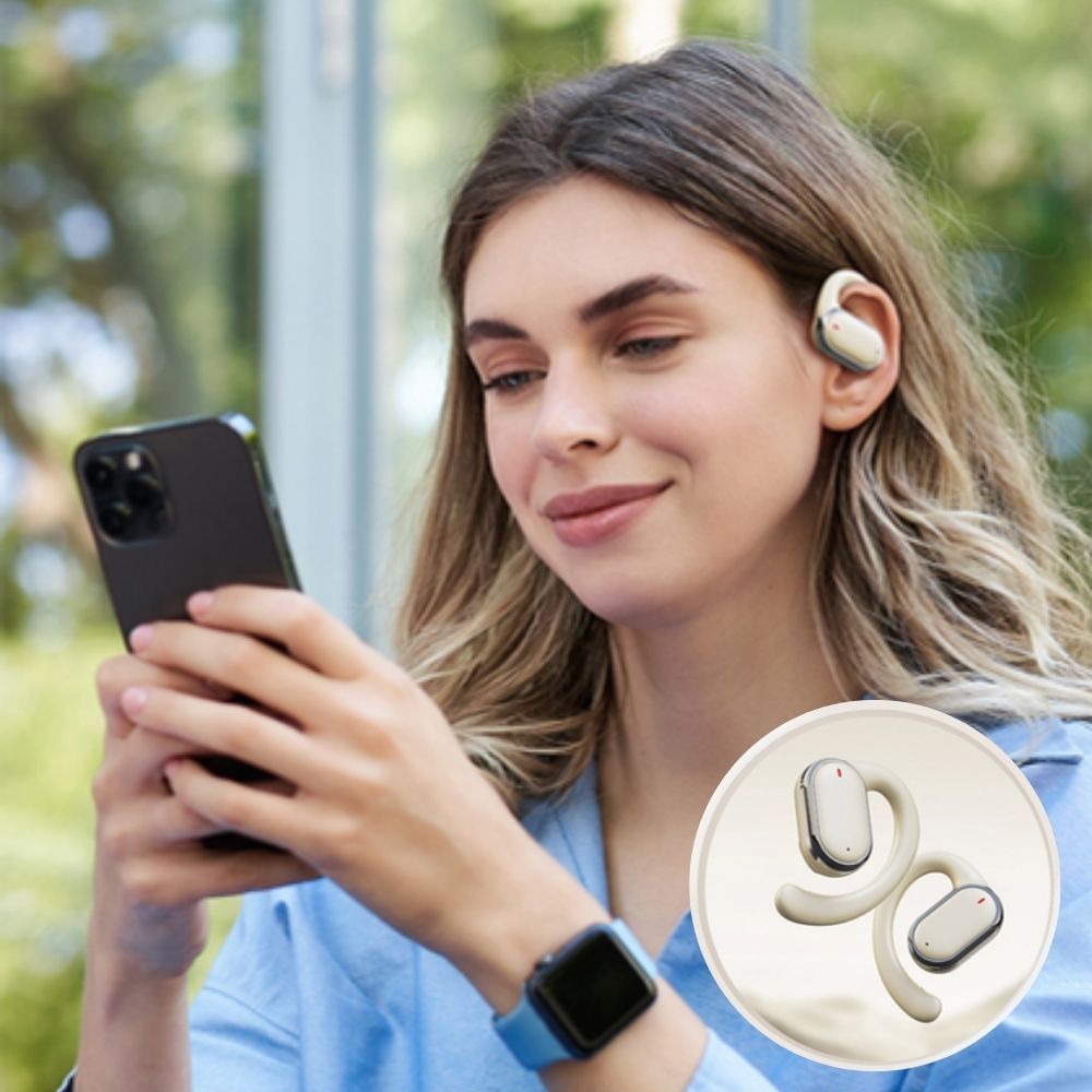 Bluetooth 5.3 Wireless Earbuds Deep Bass Over Ear - White - Image 7