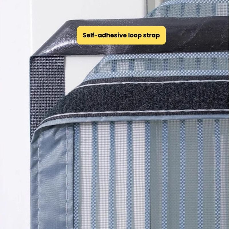 Extra Durable Magnetic Fly Screen Door Anti Mosquito Screen Mesh Curtain Grey-90x240cm - Image 7