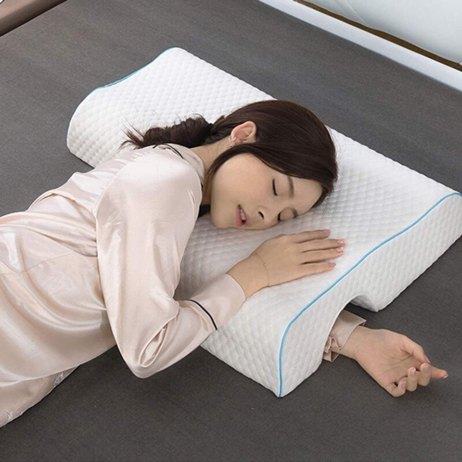 Couple Arch Pillow, Zero Pressure Pillow Slow Rebound No Pressure Hand, Pillow, Couple Sleep Double Memory Pillow-LEFT - Image 7