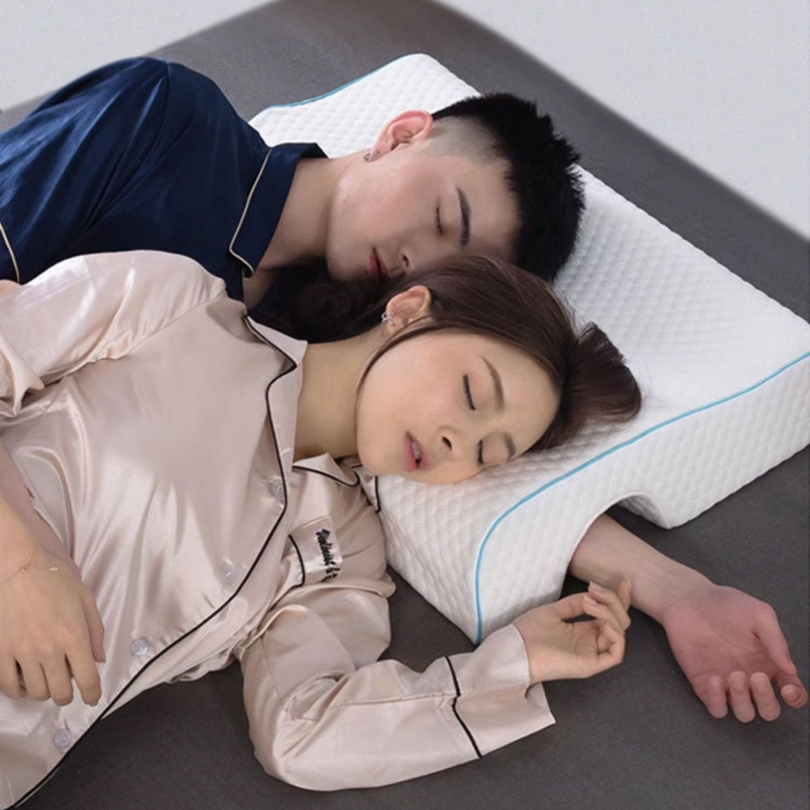 Couple Arch Pillow, Zero Pressure Pillow Slow Rebound No Pressure Hand, Pillow, Couple Sleep Double Memory Pillow-RIGHT - Image 1