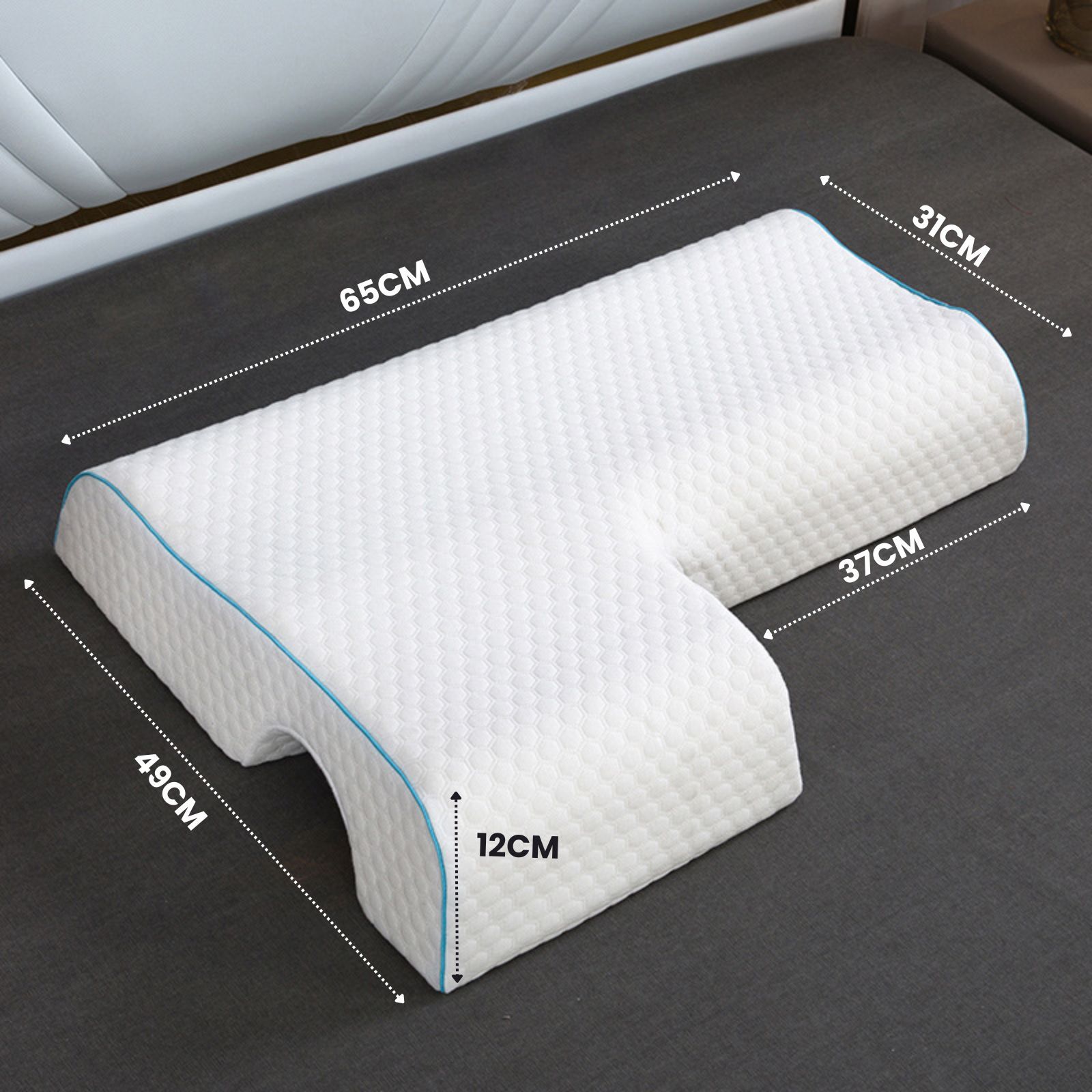 Couple Arch Pillow, Zero Pressure Pillow Slow Rebound No Pressure Hand, Pillow, Couple Sleep Double Memory Pillow-RIGHT - Image 7