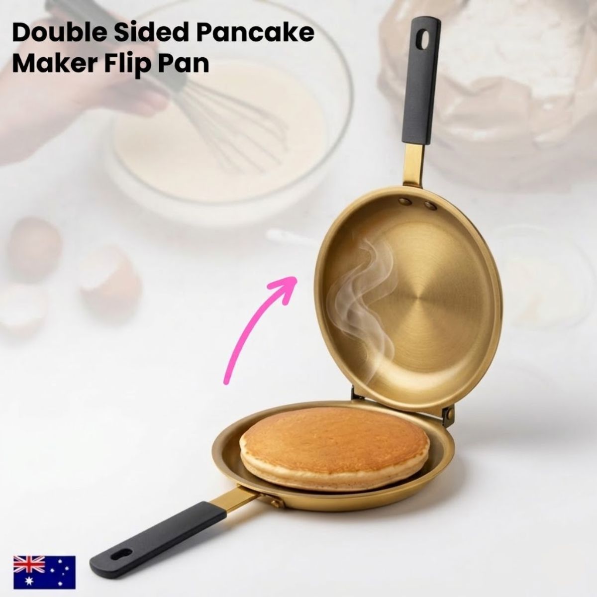 Double Sided Pancake Maker Flip Pan Non-Stick Omelette Egg Frying Pan 15cm - Image 3