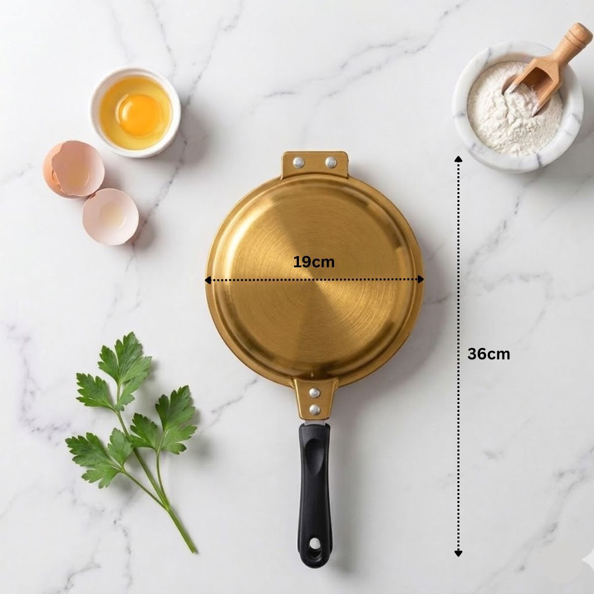 Double Sided Pancake Maker Flip Pan Non-Stick Omelette Egg Frying Pan 15cm - Image 5