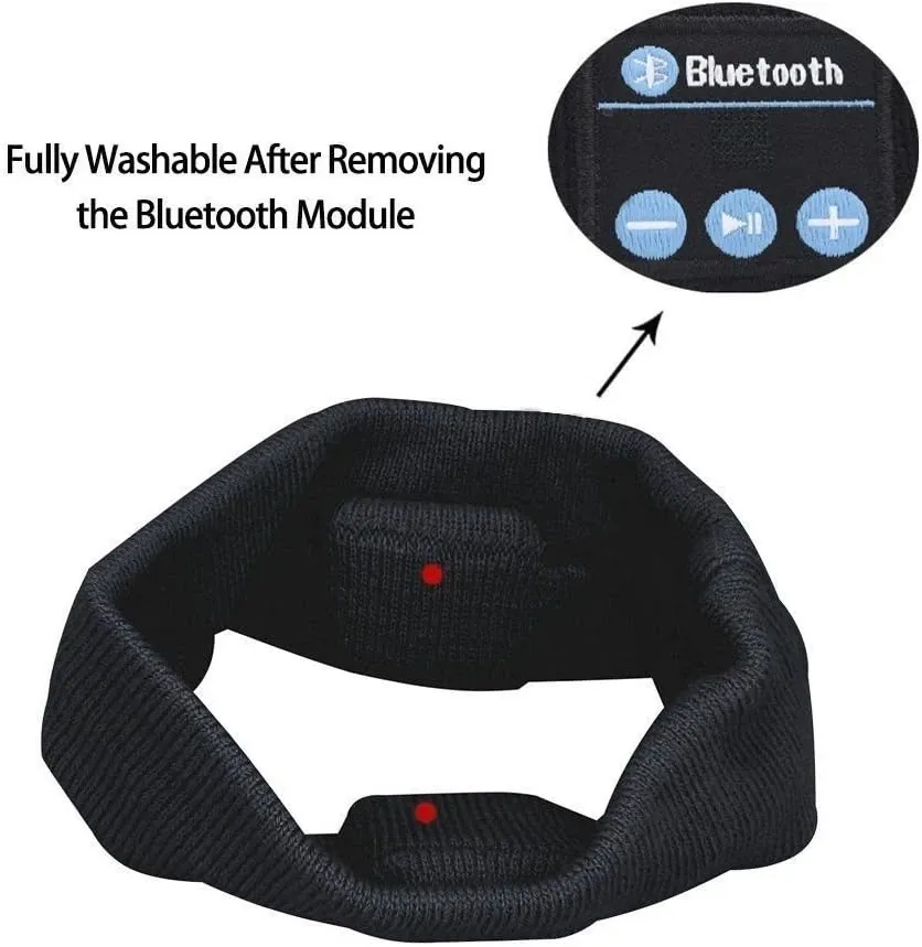Headset Bluetooth 5.0 Wireless Stereo Earbud Headphone Sports Headband w/Mic-Black - Image 5