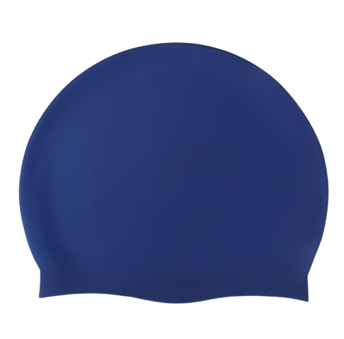 Silicone Swimming Cap Large Waterproof Swim Hat for Long Hair Men Women Adults-Navy - Image 1