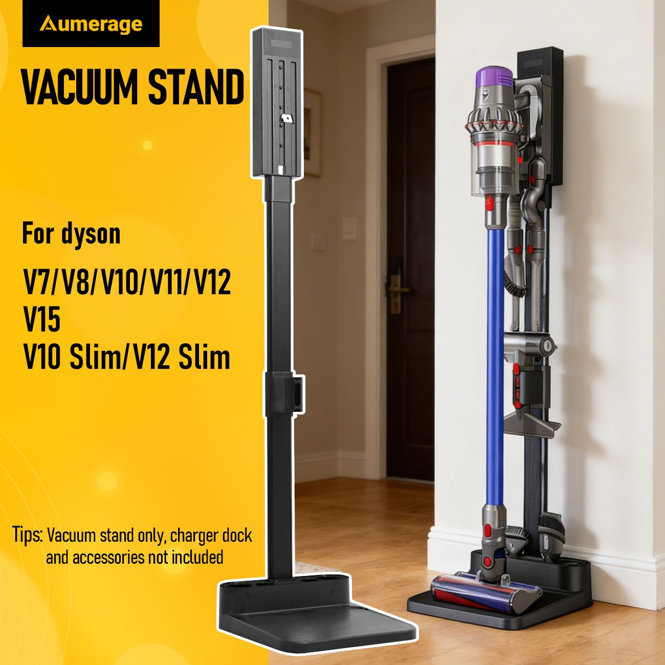 Freestanding Holder for Dyson Vacuum Stand – Suitable for Dyson V6 V7 V8 V10 V11 V12 V15 Vacuum Cleaners - Image 1