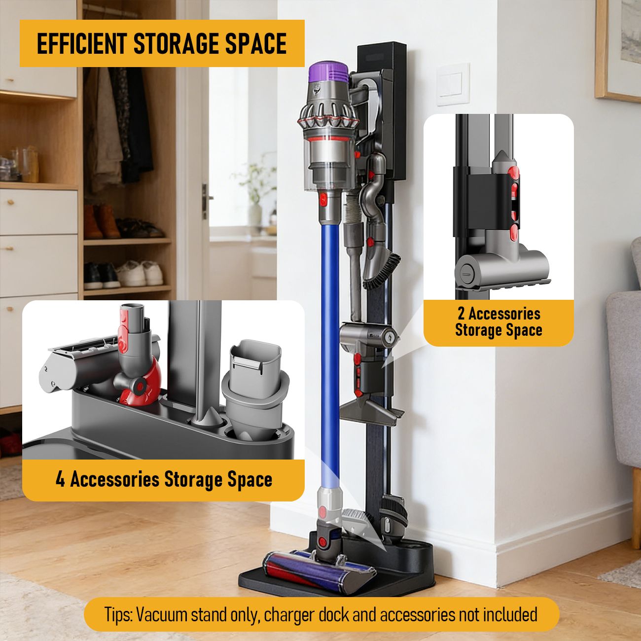 Freestanding Holder for Dyson Vacuum Stand – Suitable for Dyson V6 V7 V8 V10 V11 V12 V15 Vacuum Cleaners - Image 7