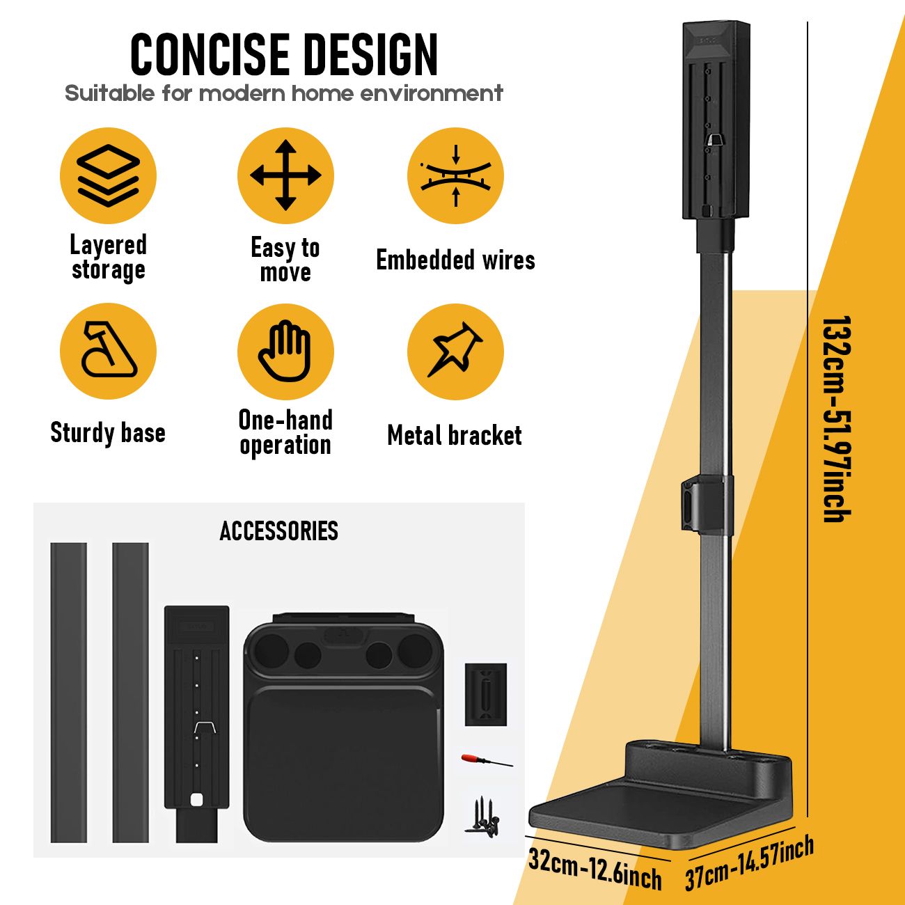Freestanding Holder for Dyson Vacuum Stand – Suitable for Dyson V6 V7 V8 V10 V11 V12 V15 Vacuum Cleaners - Image 8