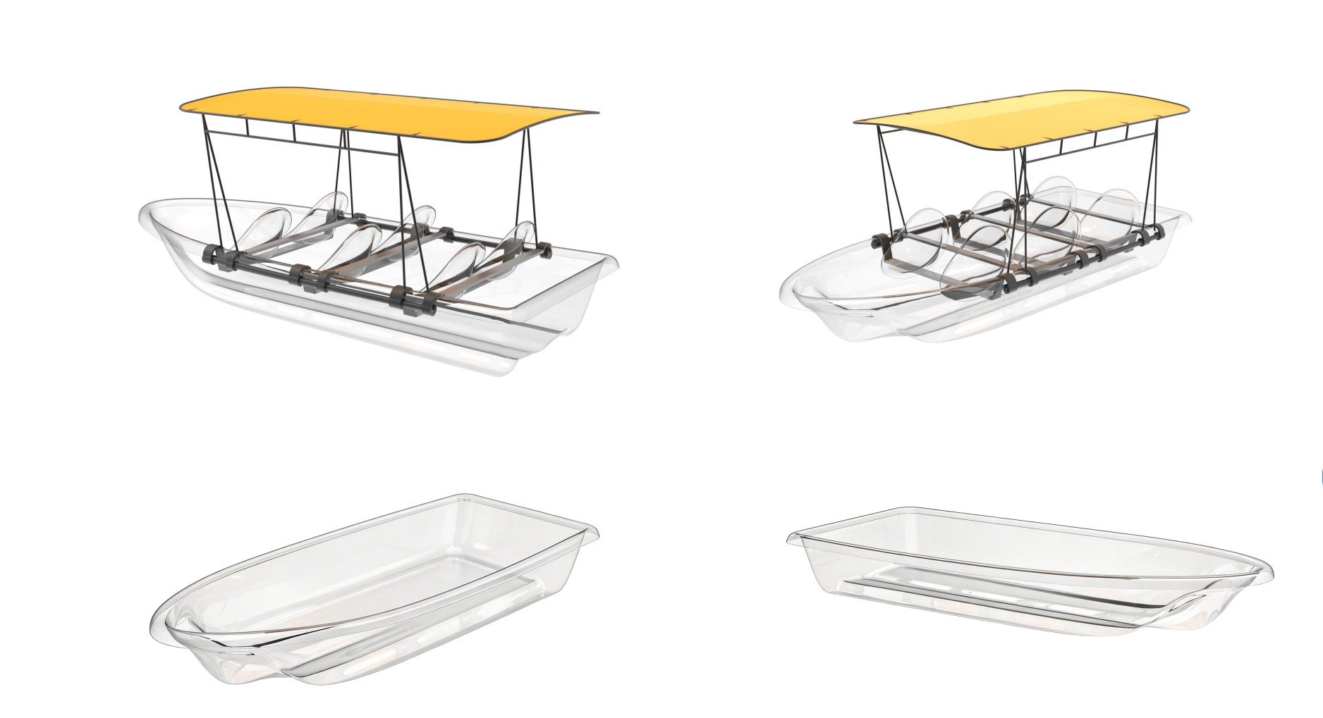3.7m (5-Person) Smart Electric Power Transparent Boat - Image 3