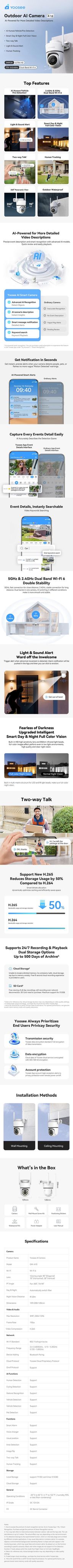 Yoosee AI Outdoor Camera A10 - Image 2