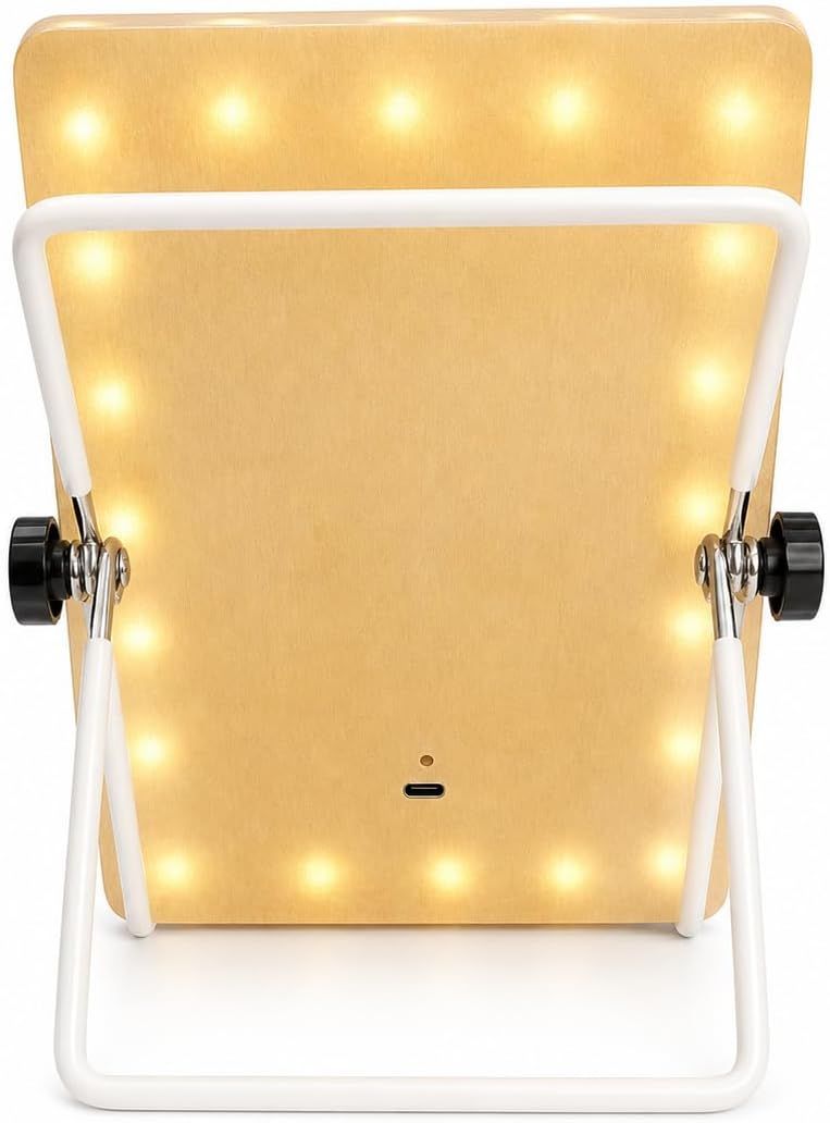 Gifts Set for Women, Wife, Girl Friend, LED Vanity Makeup Mirror with Adjustable Rack, Portable Travel Mirror Touch Control Light Strip, Compact Design for Home & Travel - Image 4