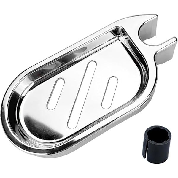 Shower Rod Soap Holder Shelf Dish Compatible with Oral-B Bathroom Draining Organizer - Image 1