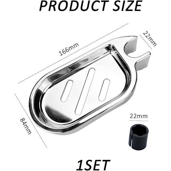 Shower Rod Soap Holder Shelf Dish Compatible with Oral-B Bathroom Draining Organizer - Image 2