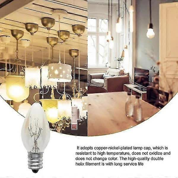 10W E12 C7 Filament Light Bulbs Warm White 10pcs 220-240V Compatible with Living Room Lamps - Image 4