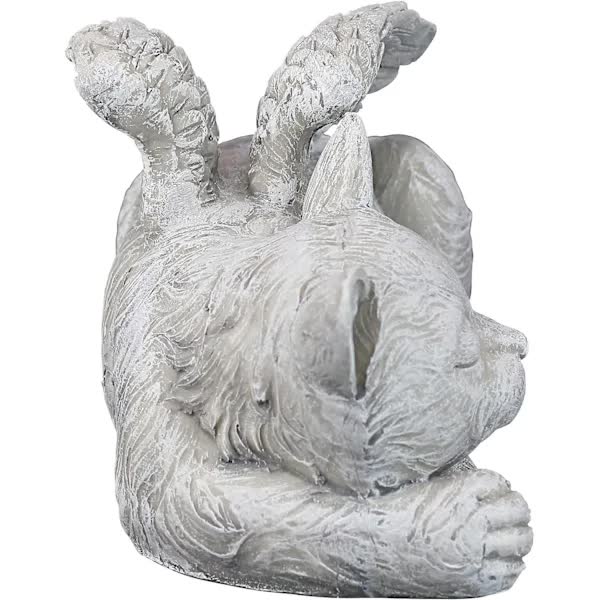 Memorial Cat Pet Angel Statue with Honorary Headstone - Image 2