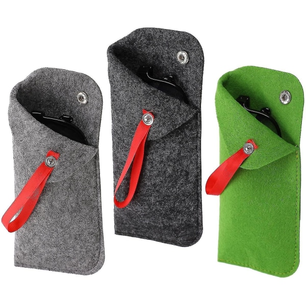 Soft Glasses Cases, 3 pcs Felt Travel Glasses Case for Glasses Storage - Image 1