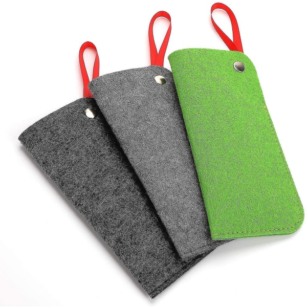 Soft Glasses Cases, 3 pcs Felt Travel Glasses Case for Glasses Storage - Image 2