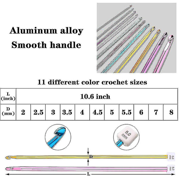 Tunisian Crochet Hook Set 23-Piece with Pearl and Carbonized Bamboo Hooks - Image 3