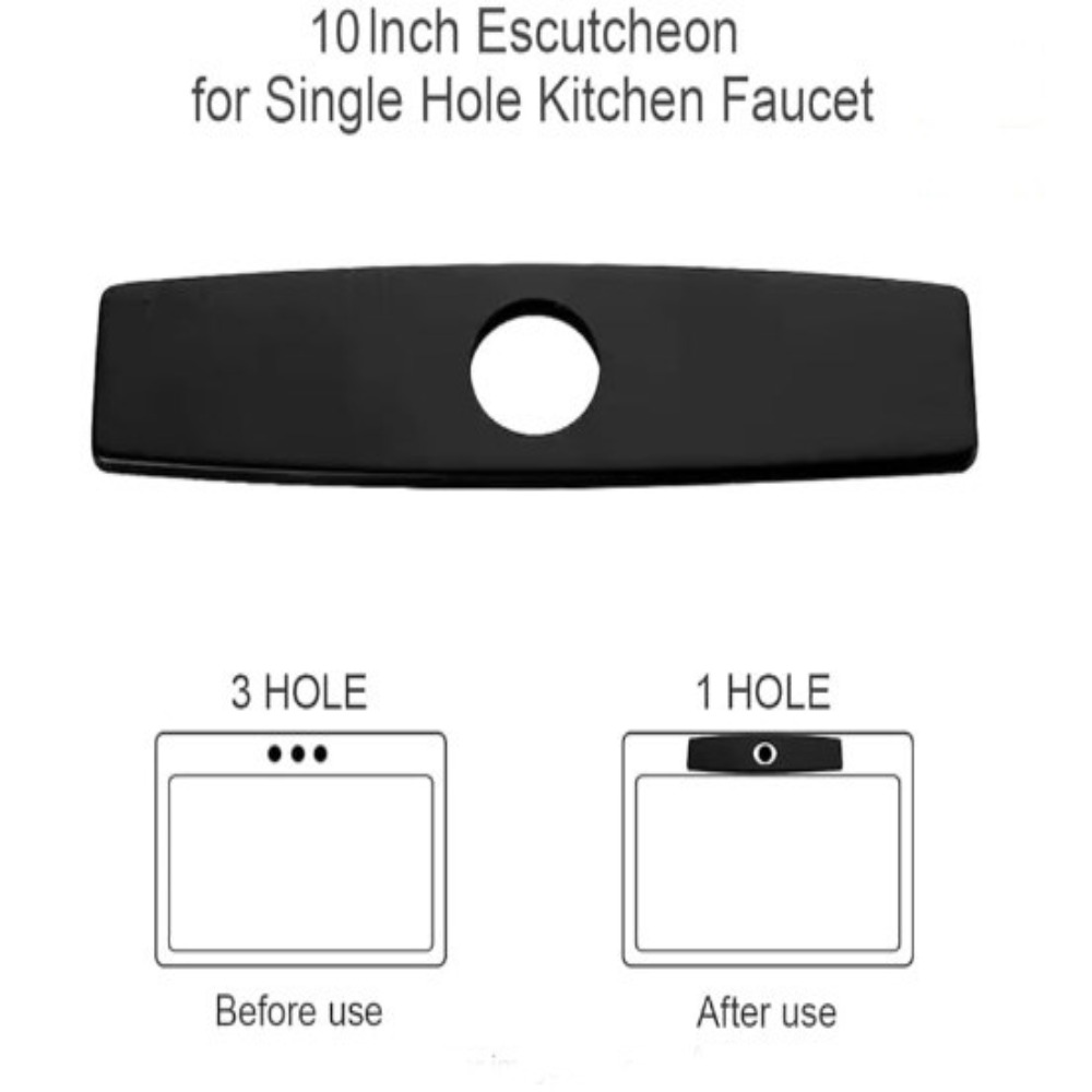 Matte Black Kitchen Countertop Cover Plate - Image 4